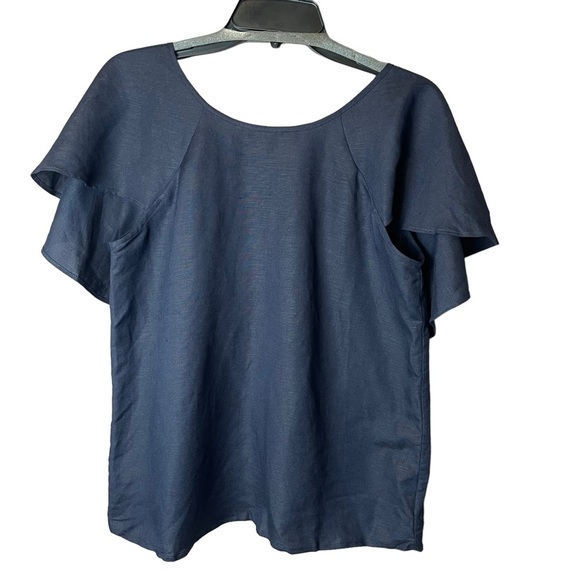 Ann Taylor Tops - Ann Taylor Linen Navy Top S